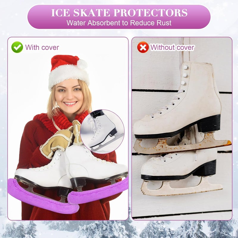 Sumind Hockey Skate Guards Ice Skate Blade Covers Soakers Blade Protector Ice Skating Accessories for Women Figure Skating - Image 5